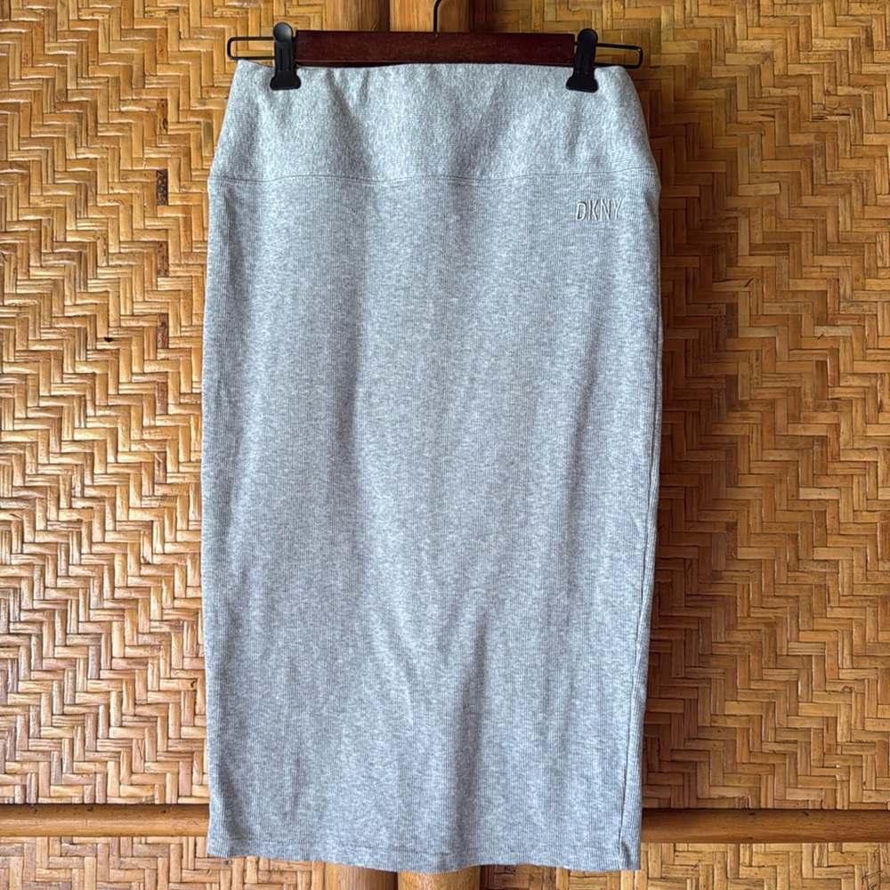 DKNY Sport vintage high waist cotton ribbed midi skirt XS